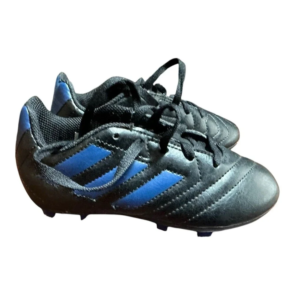 VGC Adidas Predator Unisex Youth Soccer Cleats Blue with Black Stripes  Kids 12